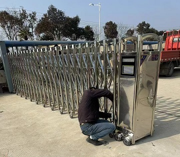 【安装】射阳海通东海小区电动伸缩门