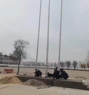 【安装】学校电动旗杆交付使用